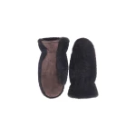 Yves Salomon Curly Merino Lambskin Mittens in Brown | Gloves | Luxury Shoes 