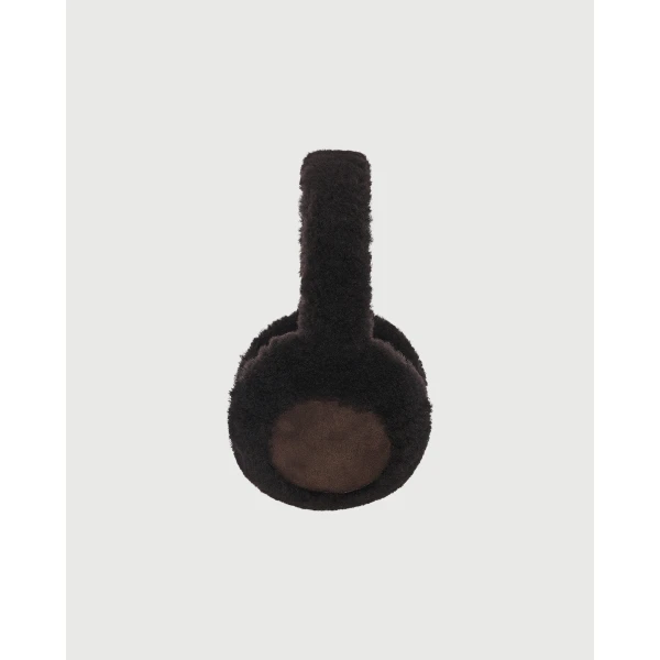 Yves Salomon Curly Merino Lambskin Shearling Earmuffs in Brown | Hats | Luxury Shoes 