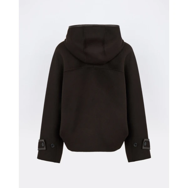 Yves Salomon Double-Sided Cashmere Wool Hooded Jacket in Brown | Jackets | Luxury Shoes 