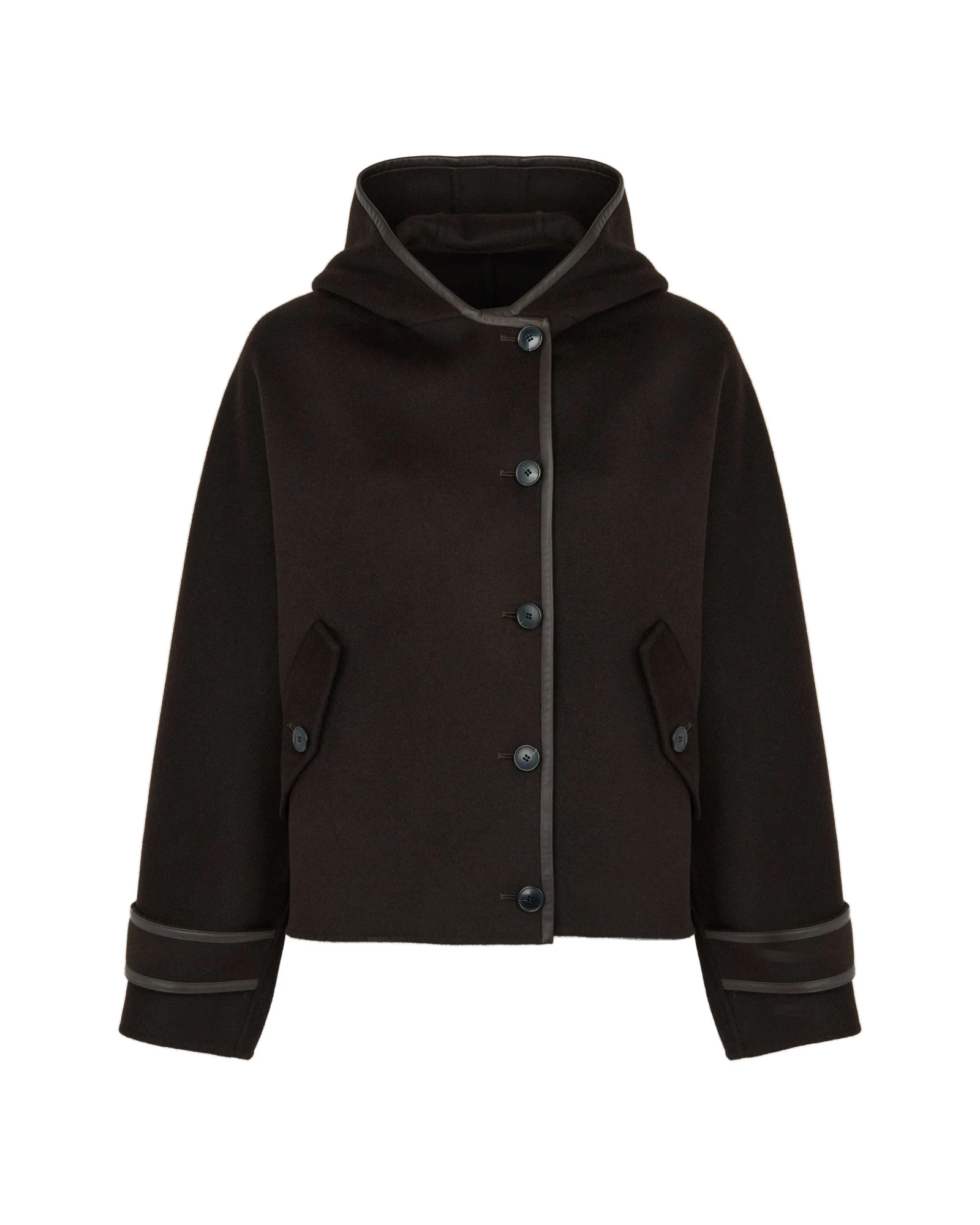 Yves Salomon Double-Sided Cashmere Wool Hooded Jacket in Brown Yves Salomon Double-Sided Cashmere Wool Hooded Jacket in Brown | Jackets | Luxury Shoes