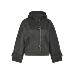 Yves Salomon Double-Sided Cashmere Wool Hooded Jacket in Grey | Jackets | Luxury Shoes 