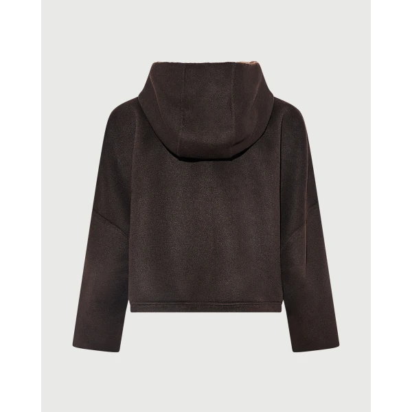 Yves Salomon Double-Sided Cashmere Wool Hooded Jacket with Mink Fur in Brown | Jackets | Luxury Shoes 