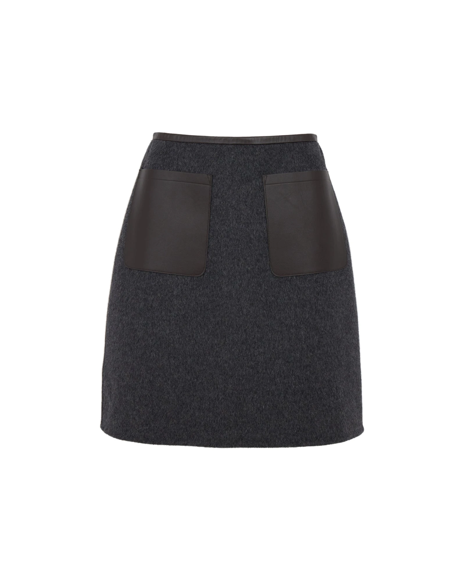 Yves Salomon Double-Sided Wool and Cashmere Skirt in Grey Yves Salomon Double-Sided Wool and Cashmere Skirt in Grey | Skirts | Luxury Shoes