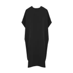Yves Salomon Draped Silk Crepe Dress in Black | Women | Luxury Shoes 