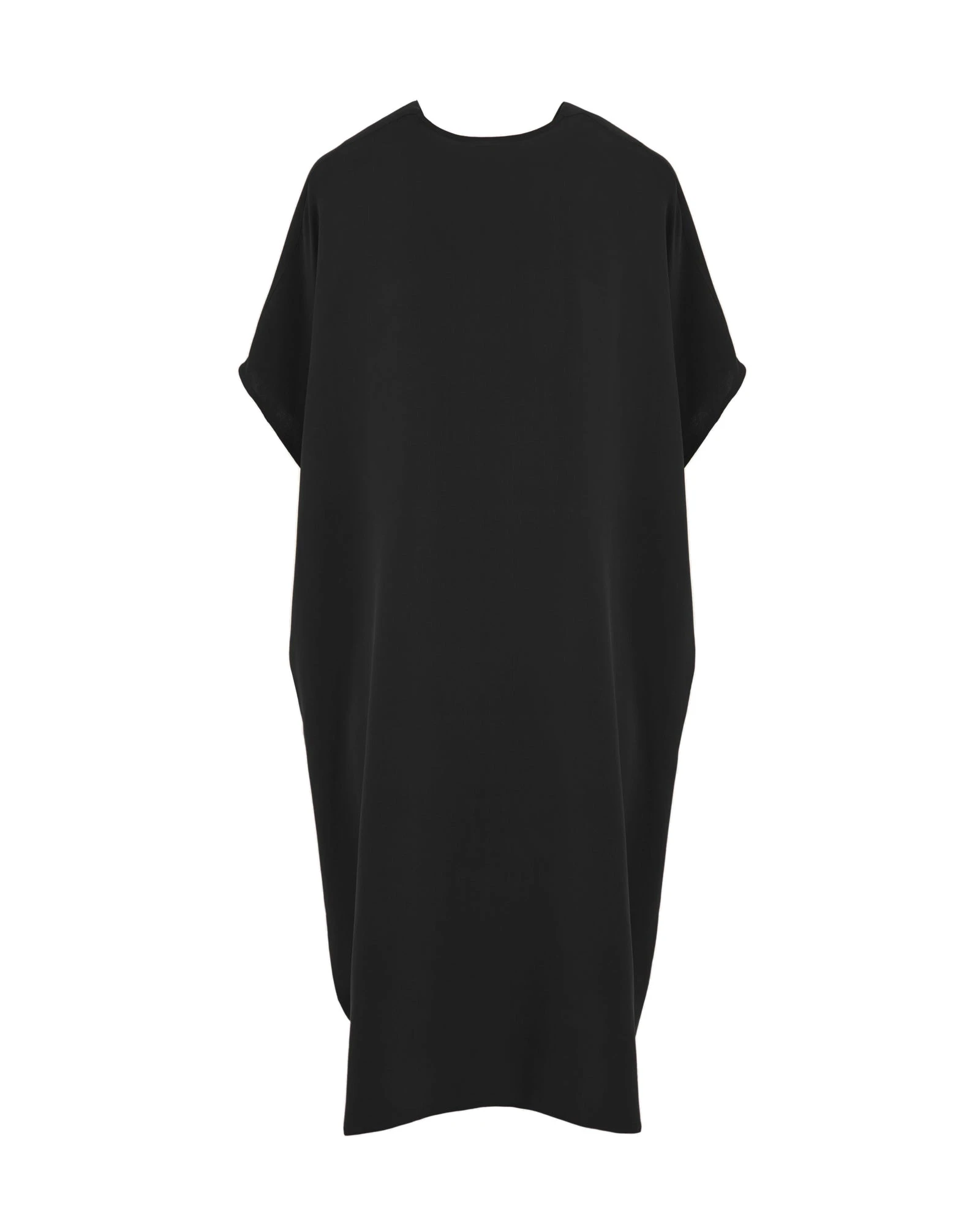 Yves Salomon Draped Silk Crepe Dress in Black Yves Salomon Draped Silk Crepe Dress in Black | Women | Luxury Shoes