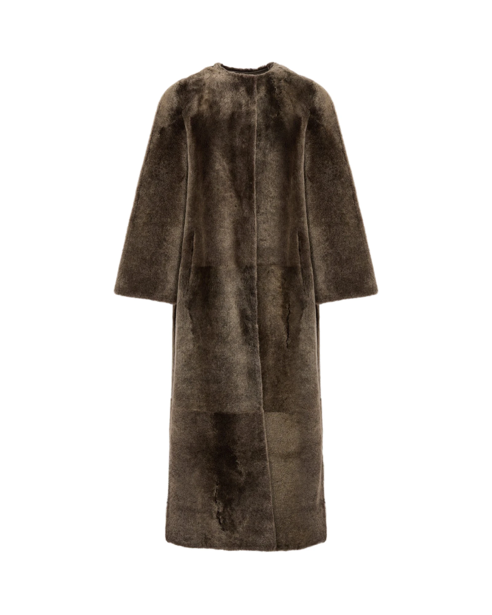 Yves Salomon Extra Long Lambskin Shearling Coat in Brown Yves Salomon Extra Long Lambskin Shearling Coat in Brown | Women | Luxury Shoes