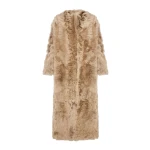 Yves Salomon Extra Long Toscana Lambskin Shearling Coat in Camel | Shearling Coat | Luxury Shoes 