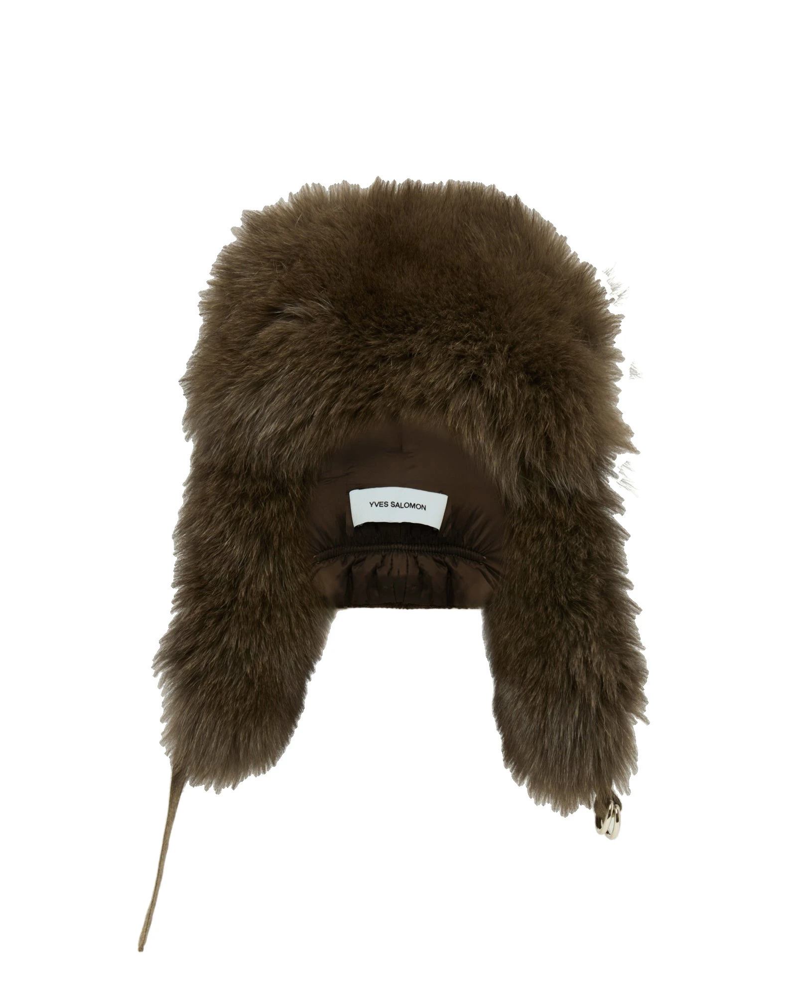 Yves Salomon Flannel and Fox Fur Ushanka in Brown Yves Salomon Flannel and Fox Fur Ushanka in Brown | Hats | Luxury Shoes
