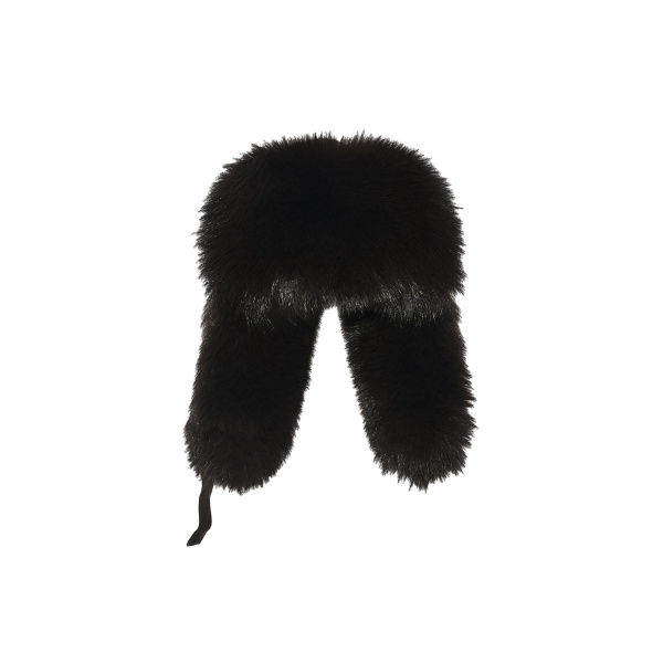 Yves Salomon Flannel and Fox Fur Ushanka in Brown | Women | Luxury Shoes 