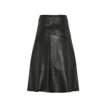 Yves Salomon Flared Lambskin Leather Skirt in Black | Leather Skirts | Luxury Shoes 