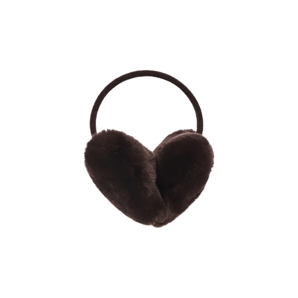 Fox Fur Earmuffs in Brown