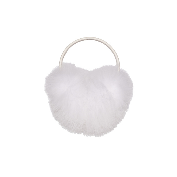 Yves Salomon Fox Fur Earmuffs in White | Women | Luxury Shoes 