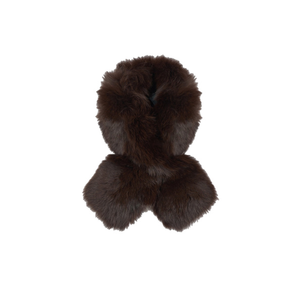 Yves Salomon Fox Fur Scarf in Brown | Women | Luxury Shoes 