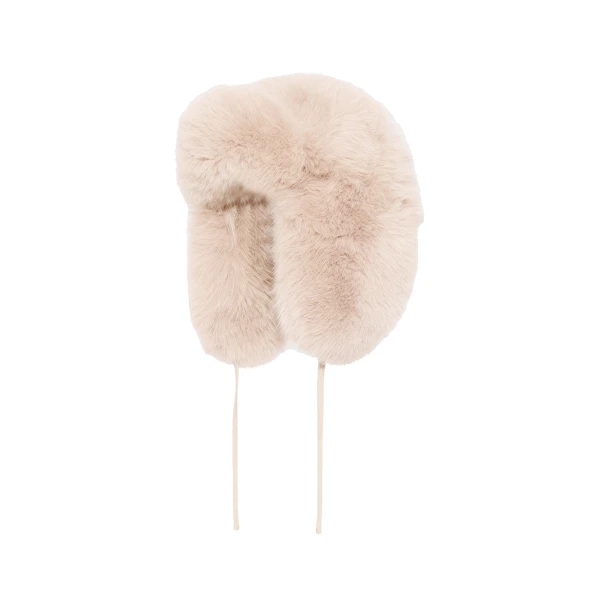 Yves Salomon Fox Fur Ushanka Hat in Beige | Hats | Luxury Shoes 