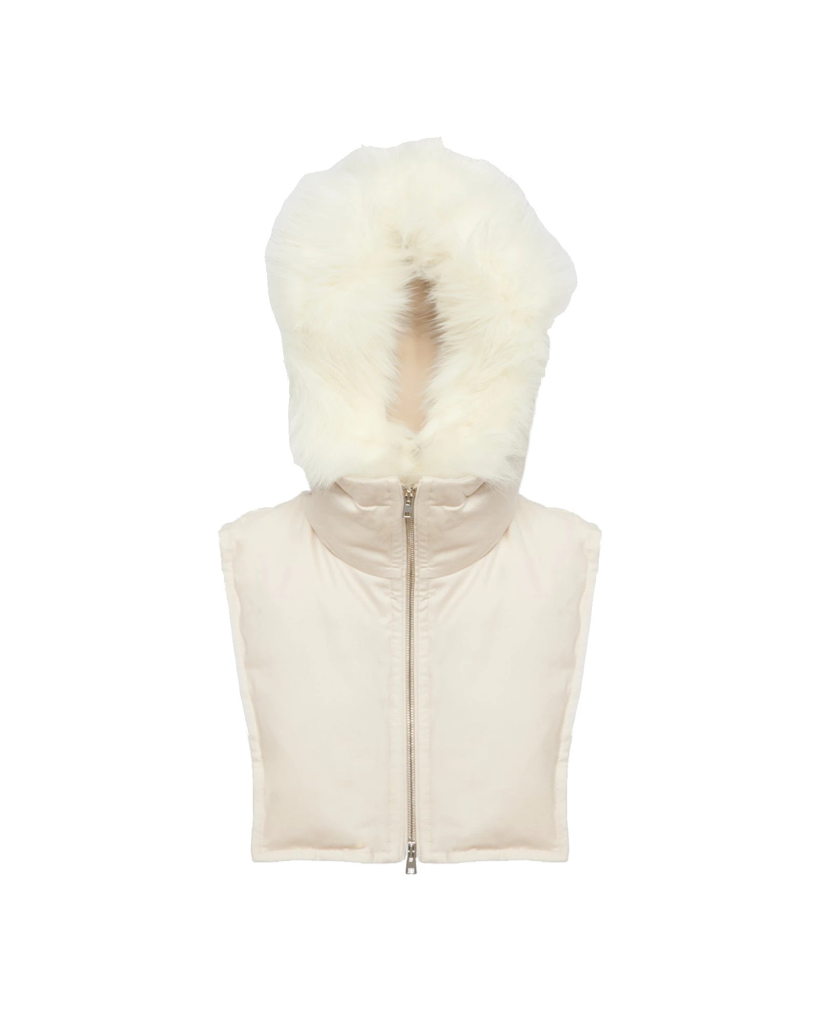 Yves Salomon Hooded Bib in Flannel and Fox Fur in Grey Yves Salomon Hooded Bib in Flannel and Fox Fur in Grey | Women | Luxury Shoes