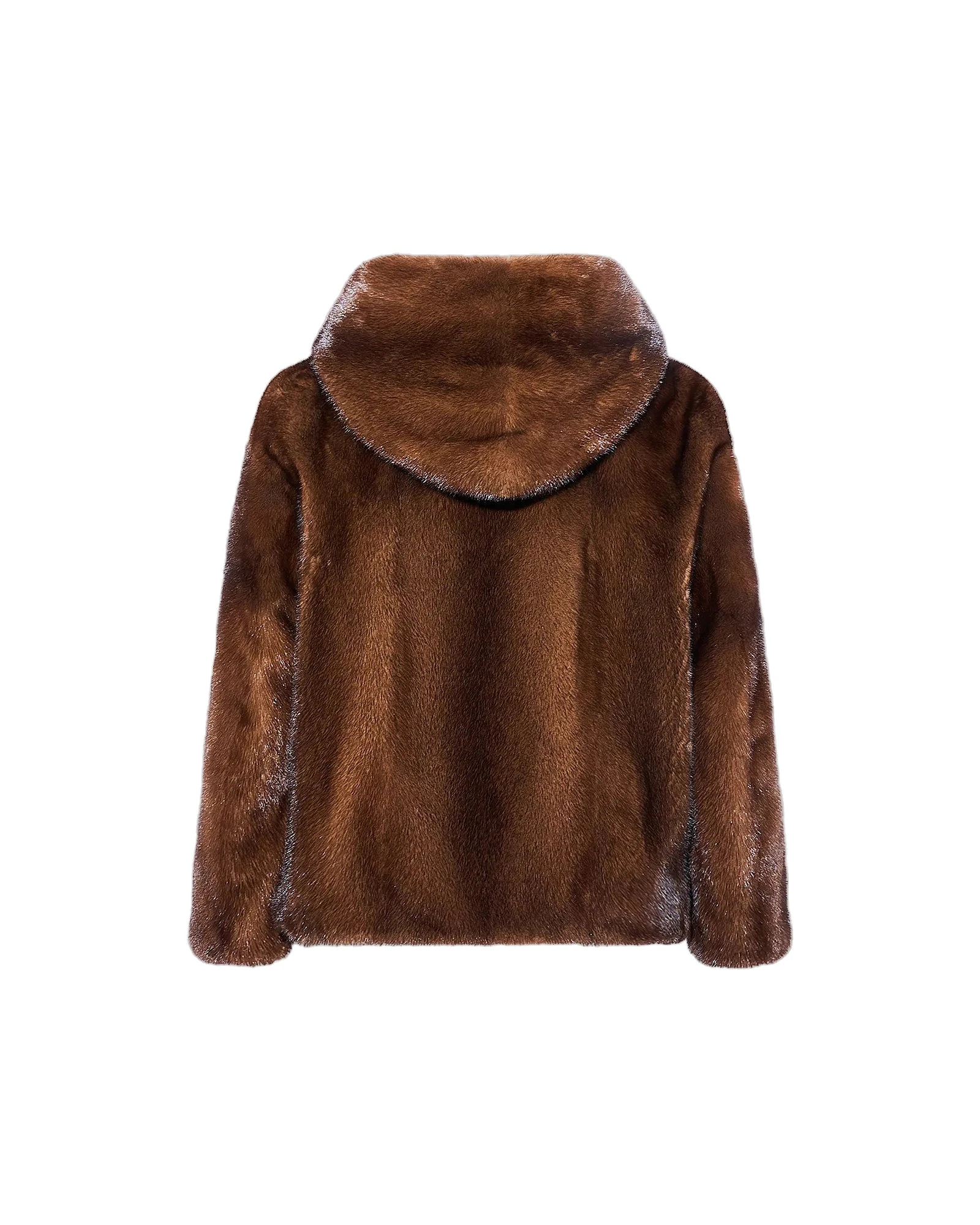 Yves Salomon Hooded Jacket in Long-Haired Mink Fur in Brown Yves Salomon Hooded Jacket in Long-Haired Mink Fur in Brown | Women | Luxury Shoes