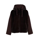 Yves Salomon Hooded Jacket in Mink Fur and Technical Fabric in Brown | Women | Luxury Shoes 