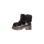 Yves Salomon Lace-Up Mid-Length Shearling Boots in Brown | Women | Luxury Shoes 