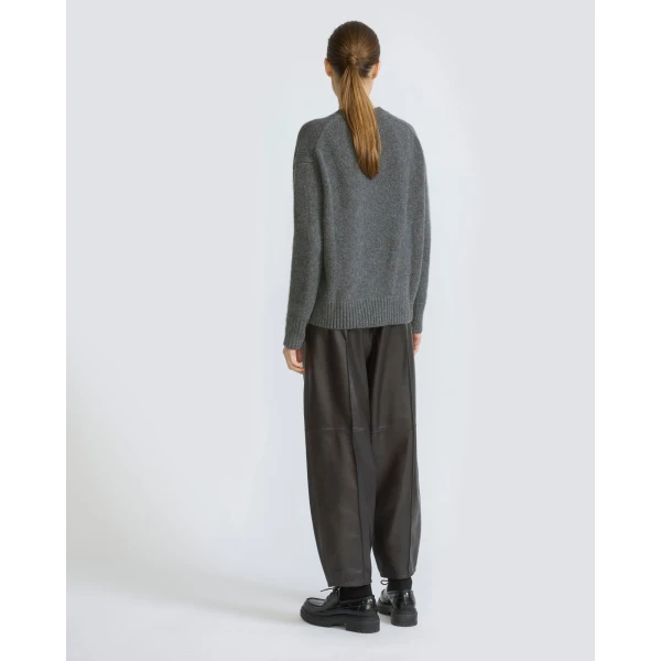 Yves Salomon Lambskin Leather Balloon Trousers in Brown | Pants | Luxury Shoes 