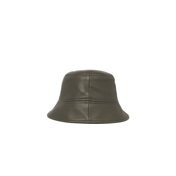 Yves Salomon Leather Bucket Hat in Carbon | Hats | Luxury Shoes 