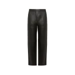 Yves Salomon Leather Tailored Trousers in Black | Women | Luxury Shoes 