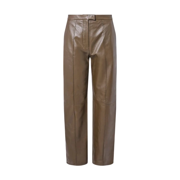 Leather Tailored Trousers in Green
