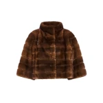 Yves Salomon Long Hair Mink Jacket in Brown | Women | Luxury Shoes 