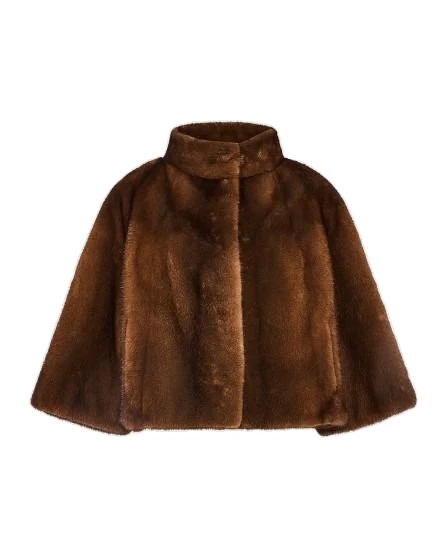Yves Salomon Long-Haired Mink Fur Jacket in Brown Yves Salomon Long-Haired Mink Fur Jacket in Brown | Mink Jacket | Luxury Shoes