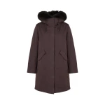 Yves Salomon Long Iconic Parka with Fox and Rabbit Fur in Brown | Women | Luxury Shoes 