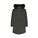 Yves Salomon Long Iconic Parka with Fox and Rabbit Fur in Grey | Women | Luxury Shoes 