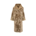 Yves Salomon Long Reversible Toscana Lambskin Shearling Coat in Camel | Shearling Coat | Luxury Shoes 