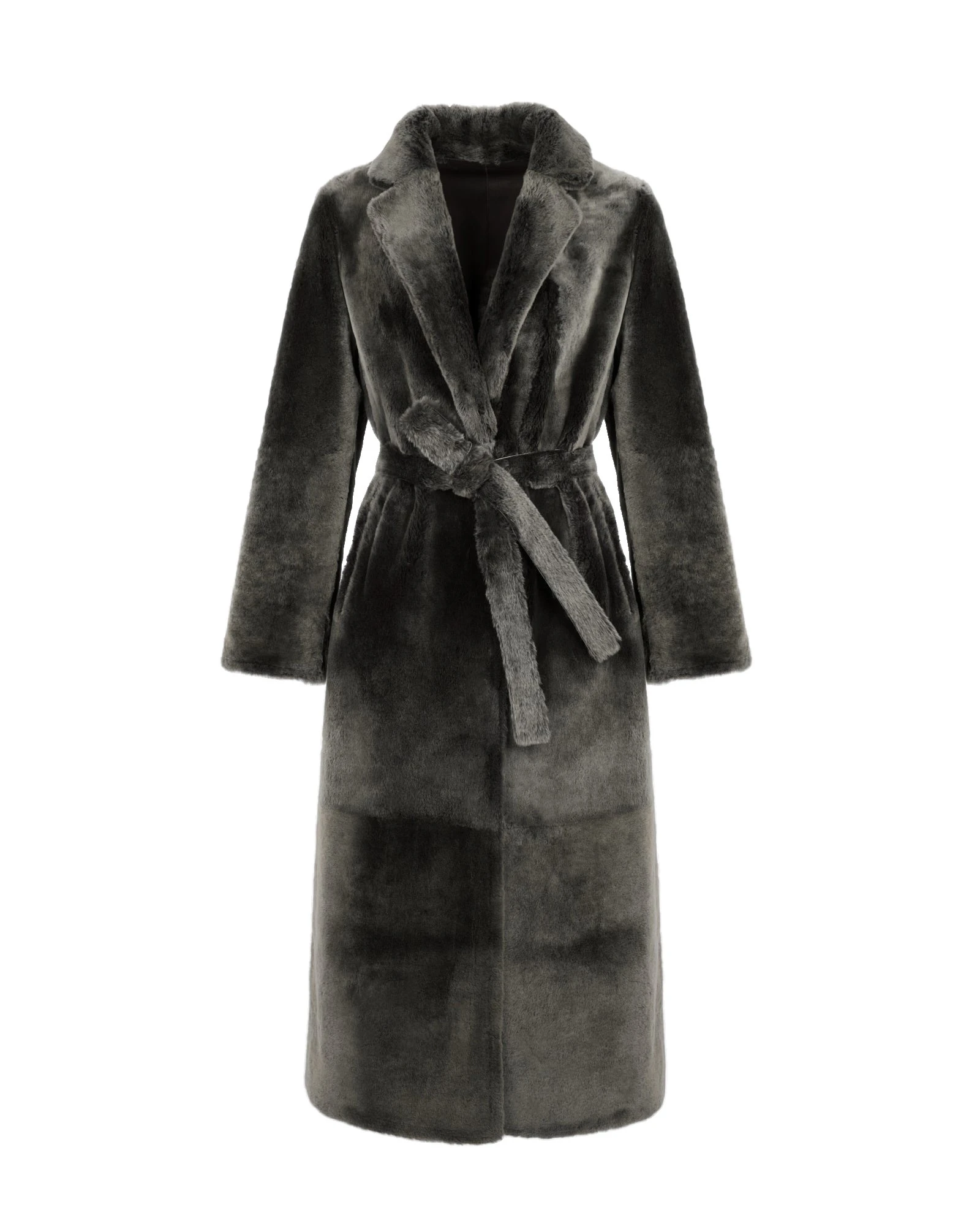 Yves Salomon Long Reversible Toscana Lambskin Shearling Coat in Light Khaki Yves Salomon Long Reversible Toscana Lambskin Shearling Coat in Light Khaki | Women | Luxury Shoes