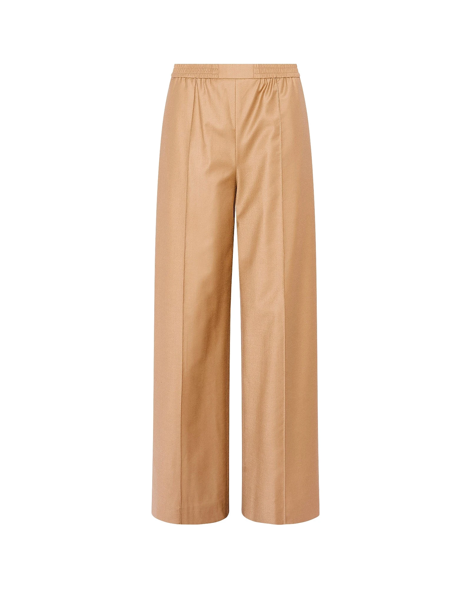 Yves Salomon Loose Fit Flannel Trousers with Elasticated Waistband in Camel Yves Salomon Loose Fit Flannel Trousers with Elasticated Waistband in Camel | Women | Luxury Shoes