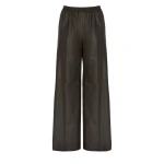 Yves Salomon Loose Lambskin Leather Trousers in Brown | Women | Luxury Shoes 