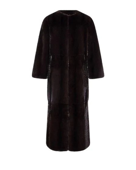 Yves Salomon Maxi Belted Coat in Long-Haired Mink Fur in Bordeaux Yves Salomon Maxi Belted Coat in Long-Haired Mink Fur in Bordeaux | Mink Coats | Luxury Shoes