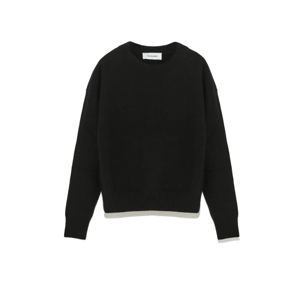 Merino Knit Jumper in Black