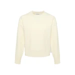 Yves Salomon Merino Knit Jumper in White | Women | Luxury Shoes 