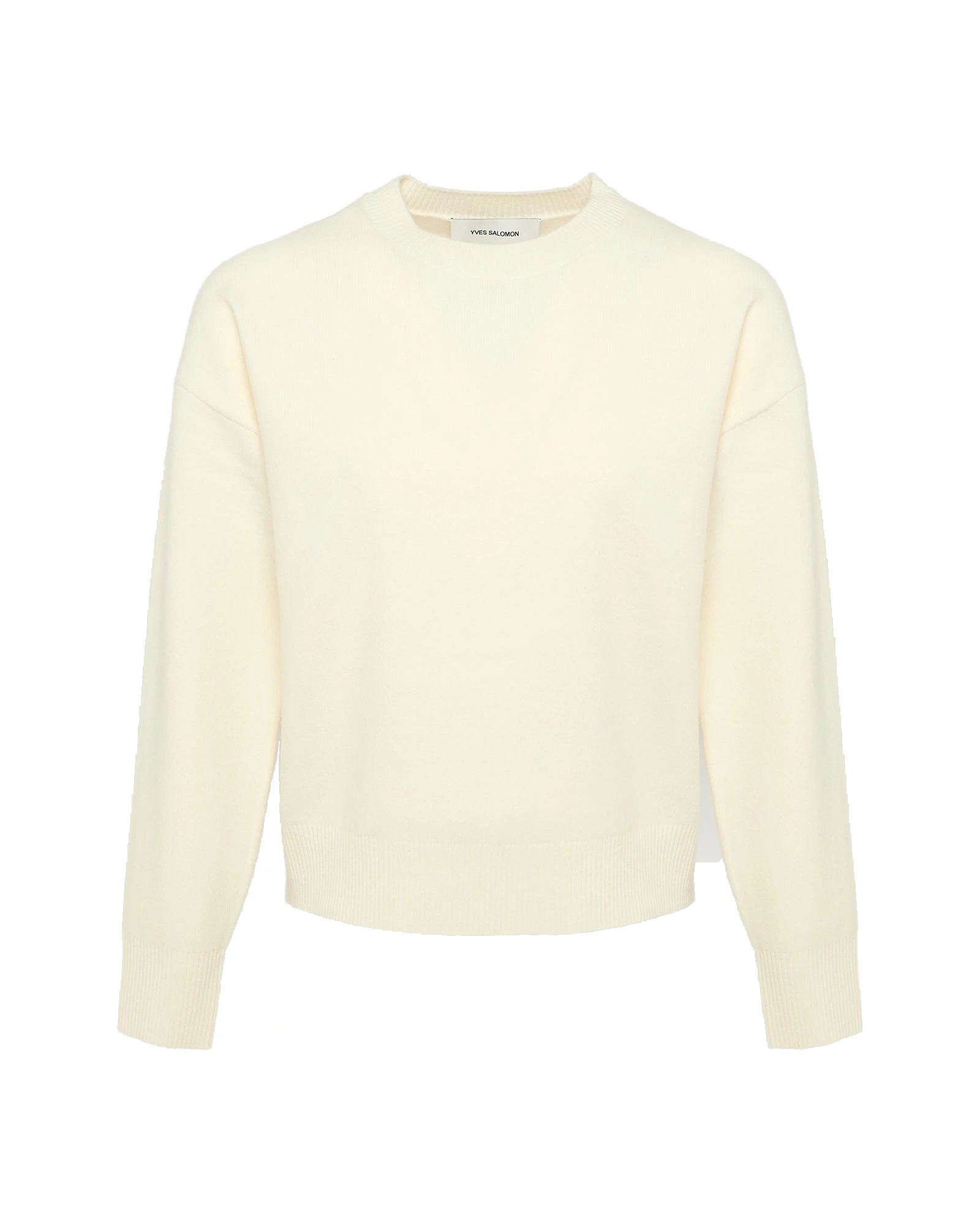 Yves Salomon Merino Knit Jumper in White Yves Salomon Merino Knit Jumper in White | Women | Luxury Shoes