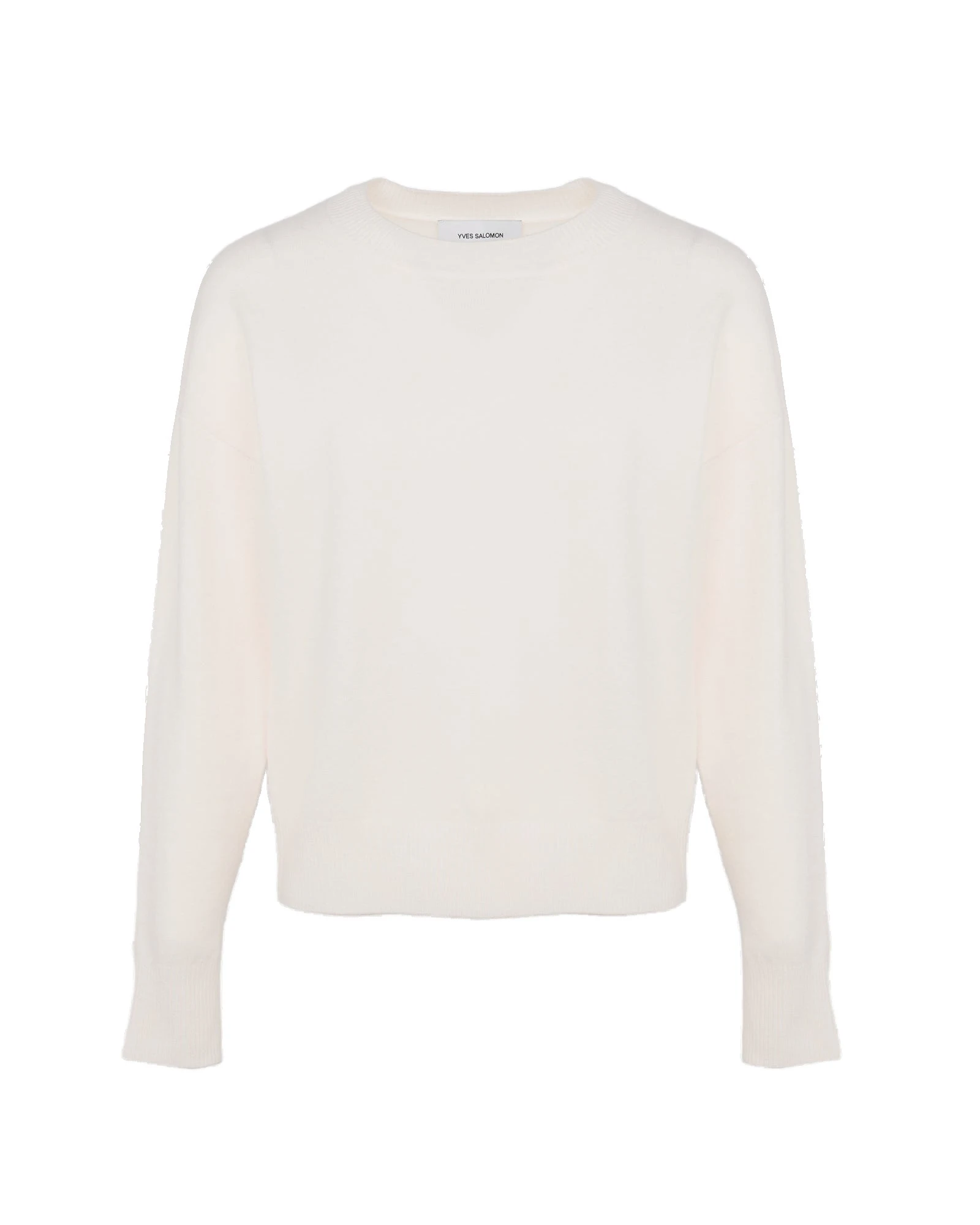 Yves Salomon Merino Knit Jumper in White Yves Salomon Merino Knit Jumper in White | Women | Luxury Shoes