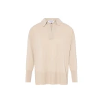 Yves Salomon Merino Knit Polo Shirt in Beige | Sweaters | Luxury Shoes 