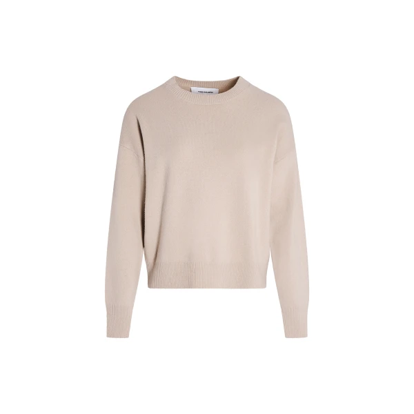 Merino Knit Sweater in Beige