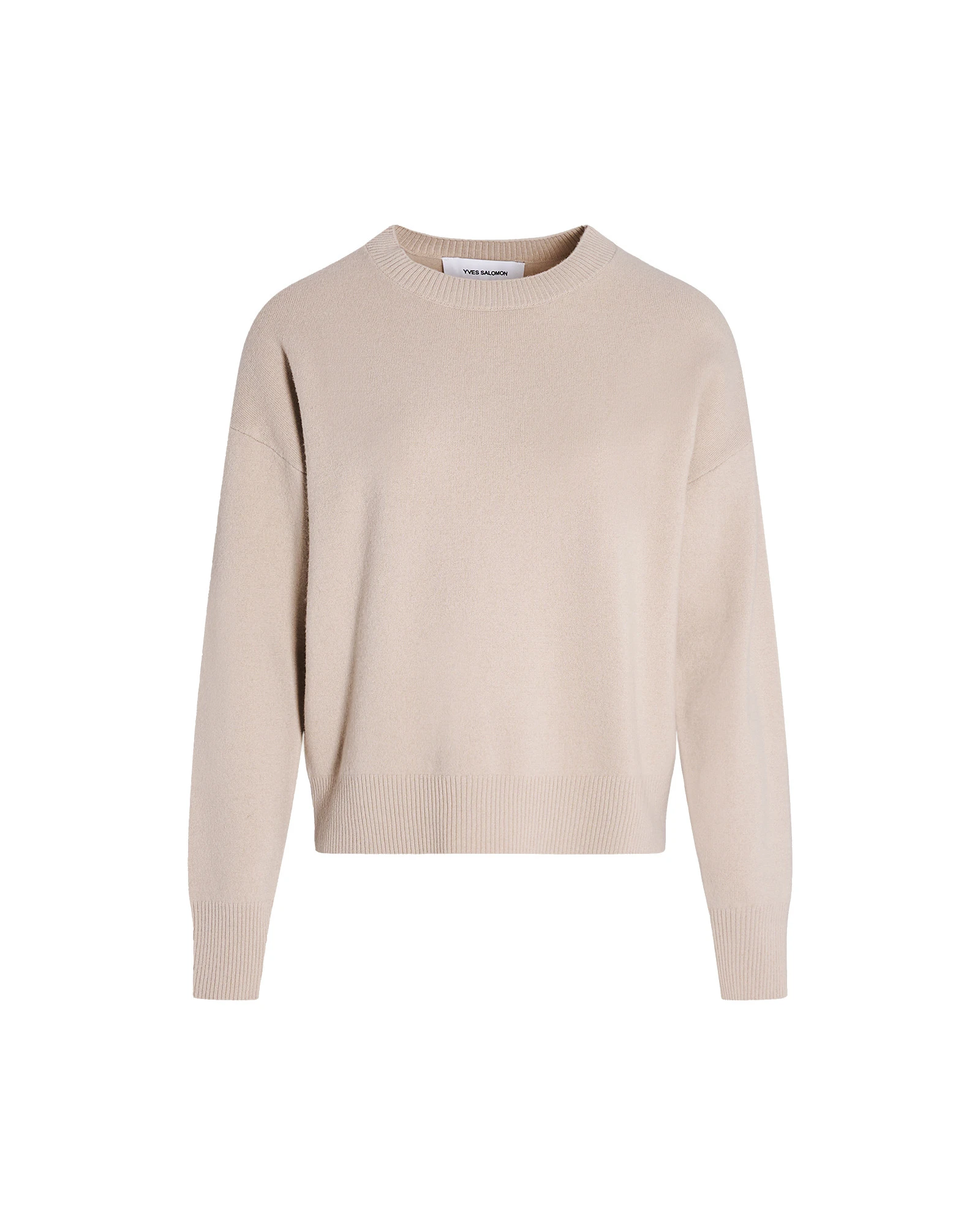 Yves Salomon Merino Knit Sweater in Beige Yves Salomon Merino Knit Sweater in Beige | Sweaters | Luxury Shoes