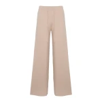 Yves Salomon Merino Knit Wide Leg Trousers in Beige | Women | Luxury Shoes 