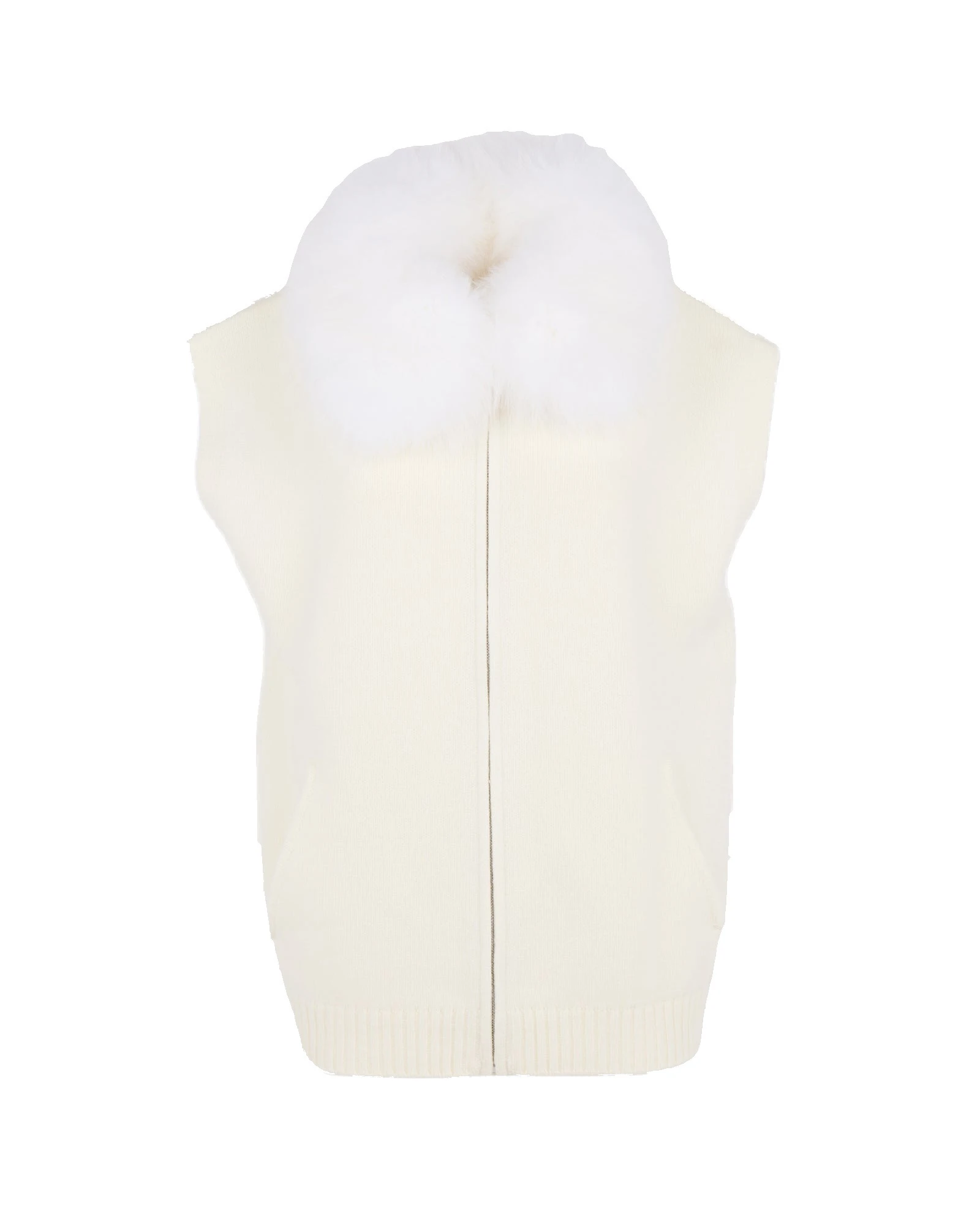 Yves Salomon Merino Knit and Fox Fur Jacket in White Yves Salomon Merino Knit and Fox Fur Jacket in White | Jackets | Luxury Shoes