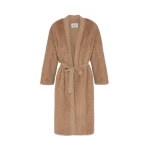Yves Salomon Merino Knit and Mink Long Jacket in Khaki | Women | Luxury Shoes 