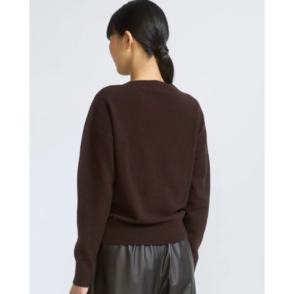 Yves Salomon Merino Wool Knit Sweater in Brown | Sweaters | Luxury Shoes 