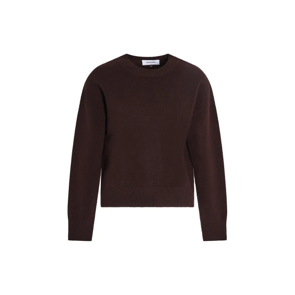 Yves Salomon Merino Wool Knit Sweater in Brown | Women | Luxury Shoes 