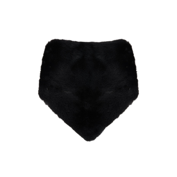 Yves Salomon Mink Fur Bandana in Black | Scarves | Luxury Shoes 