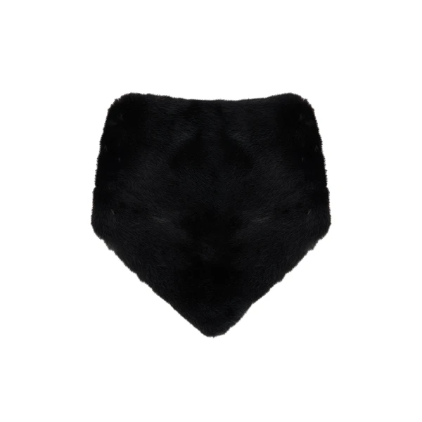 Mink Fur Bandana in Black