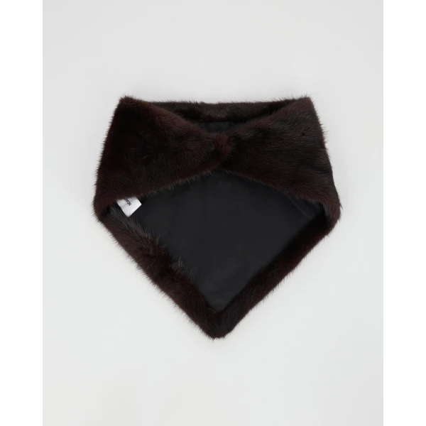 Yves Salomon Mink Fur Bandana in Bordeaux | Scarves | Luxury Shoes 